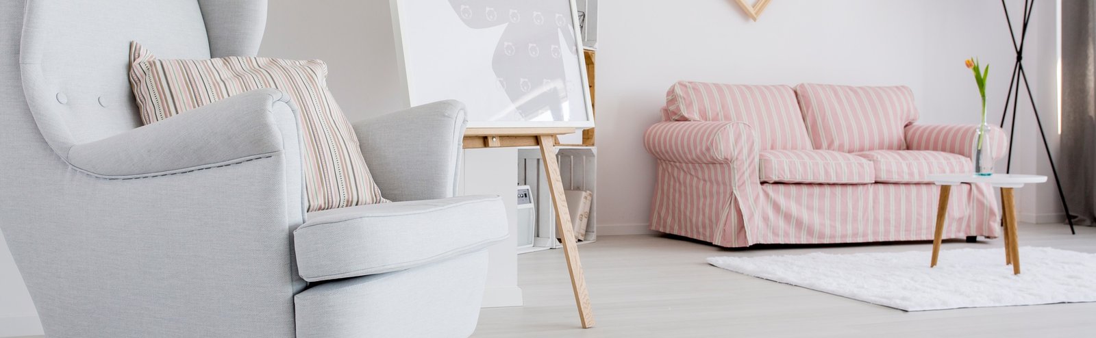 Upholstered armchair and sofa